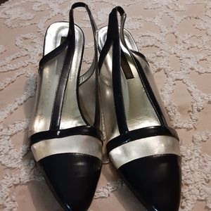 Vintage Larry Stewart collection black and clear shoes